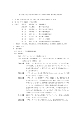 （1） パブリックコメントの結果について （2） 豊川市多文化共生推進プラン