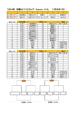「2014年 和歌山つつじカップ Autumn U-9」 11月30