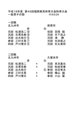 平成18年度 第49回福岡県民体育大会秋季大会 一般男子の部 H18