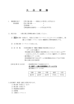 大 会 要 領 - 福山市剣道連盟