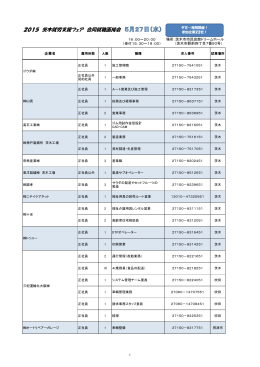 2015 茨木就労支援フェア 合同就職面接会