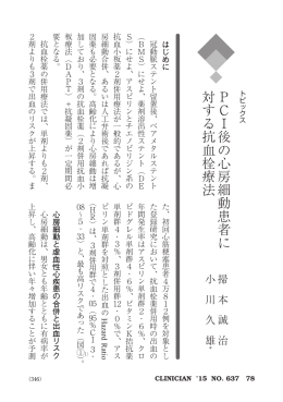 PCI 後の心房細動患者に 対する抗血栓療法