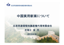 中国実用新案について - RYUKA国際特許事務所