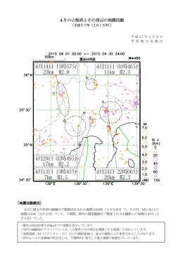 4月の山梨県とその周辺の地震活動 c b e a d