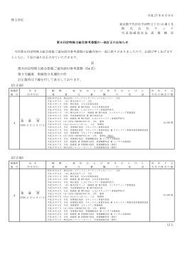記 第8回定時株主総会招集ご通知添付参考書類（54 頁） 第3号