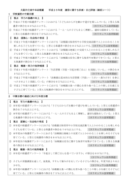 大阪市立東中本幼稚園 平成25年度 運営に関する計画・自己評価（総括