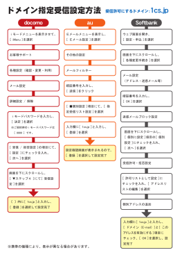 ドメイン指定受信設定方法