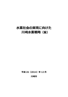 素社会の実現に向けた 川崎  素戦略（案）