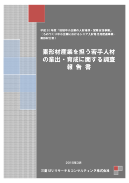 素形材産業を担う若手人材の輩出・育成に関する調査 報告書