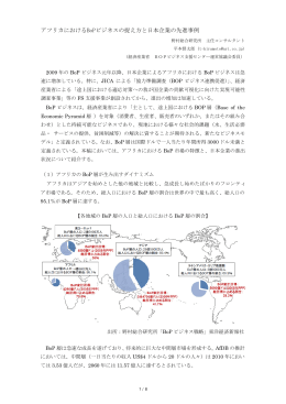 BOPビジネスの概観レポート - アフリカビジネス振興サポートネットワーク