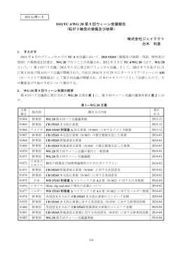 ISO/TC 4/WG 20 第 5 回ウィーン会議報告 （転がり軸受の損傷及び故障