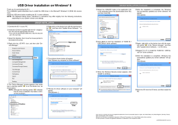 USB Driver Installation on Windows® 8