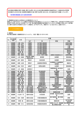 地方創生推進室における担当者名簿 省庁 局 課室 肩書 1 愛媛県 大星