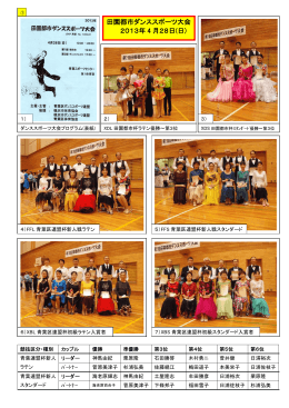 田園都市ダンススポーツ大会 2013年 4 月28日(日)