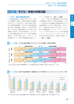 子ども・若者の体験活動 第3節