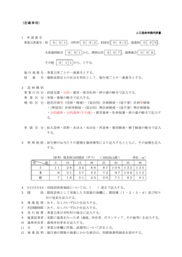 1 申請番号 事業主体番号