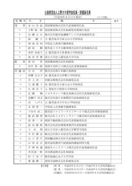 公益財団法人上野カネ奨学会役員・評議員名簿