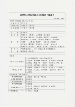 囲學院大學体育連合会射撃部 OB連 合