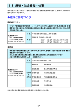 13 趣味・社会参加・仕事