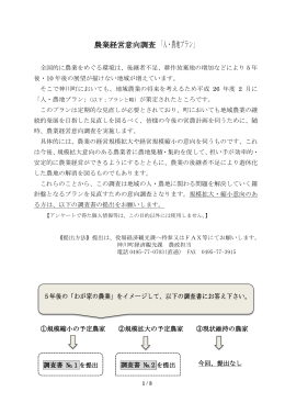 H26年度 営農意向調査 （出し手／受け手）[PDF 274 KB]