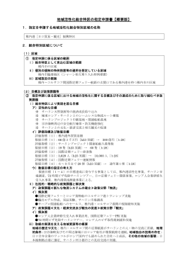 地域活性化総合特区の指定申請書【概要版】