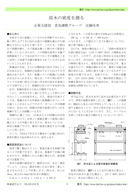 原木の密度を測る