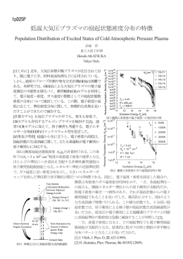 低温大気圧プラズマの励起状態密度分布の特徴