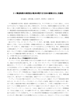 ナノ構造物質の高密度少数多体電子正孔系の顕微分光と光機能