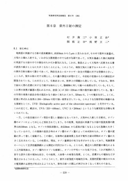 6.ー は じ め に ー 〝 地表面に到達する 日射の波長範囲は