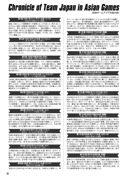 アジア大会小史 - 日本陸上競技連盟