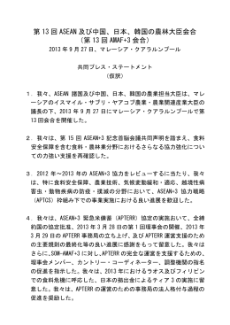(AMAF+3）会合 共同プレスステートメント(仮訳)（PDF
