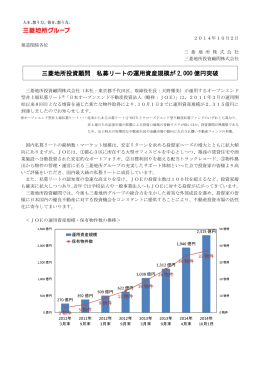 三菱地所投資顧問 私募リートの運用資産規模が2000億円突破 (PDF