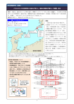 事故調査事例（船舶） バラストタンクの空気管から海水が