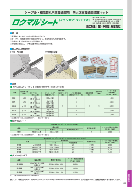 防火区画貫通部措置製品 (PDF 3726KB)