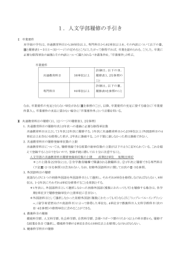 1．人文学部履修の手引き