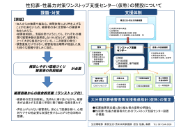 性犯罪・性暴力対策ワンストップ支援センター（仮称）の開設