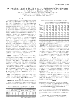 テレビ番組における暴力描写および向社会的行為の描写(11)