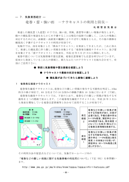 竜巻 雷 強い雨ょ －ナウキャ ト 利用 防災－ょ
