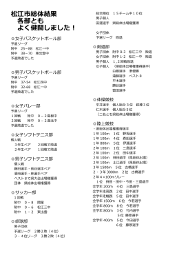 松江市総体結果 (PDF: 278.6 KB)