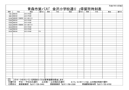 青森市営バス「 金沢小学校通り 」停留所時刻表