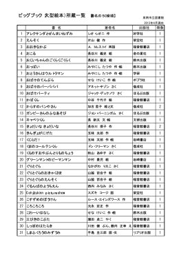 ビッグブック（大型絵本）所蔵一覧 【書名の50音順】