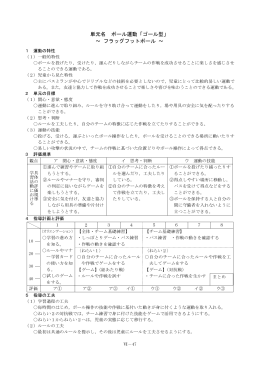 単元名 ボール運動「ゴール型」 ～ フラッグフットボール ～