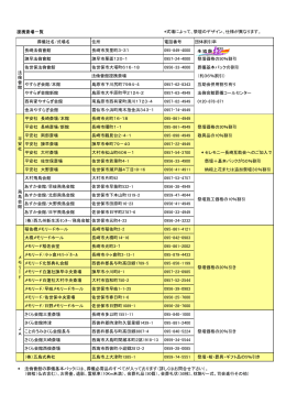 提携斎場一覧 *式場によって、祭壇のデザイン、仕様が異なります。 住所