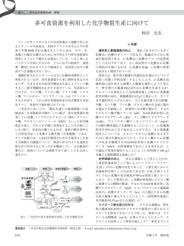 非可食資源を利用した化学物質生産に向けて