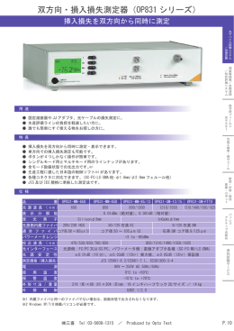 双方向・損入損失測定器（OP831 シリーズ）