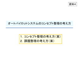 オートパイロットシステムのコンセプト整理の考え方