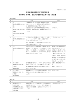 様式集、優先交渉権者決定基準に関する回答書