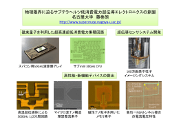 物理限界に迫るサブテラヘルツ低消費電力超伝導エレクトロニクスの創製