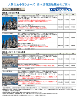 人気の地中海クルーズ 日本語寄港地観光のご案内