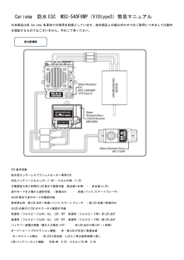 Carisma 防水 ESC MSC-540F6WP（V10typeS）簡易マニュアル